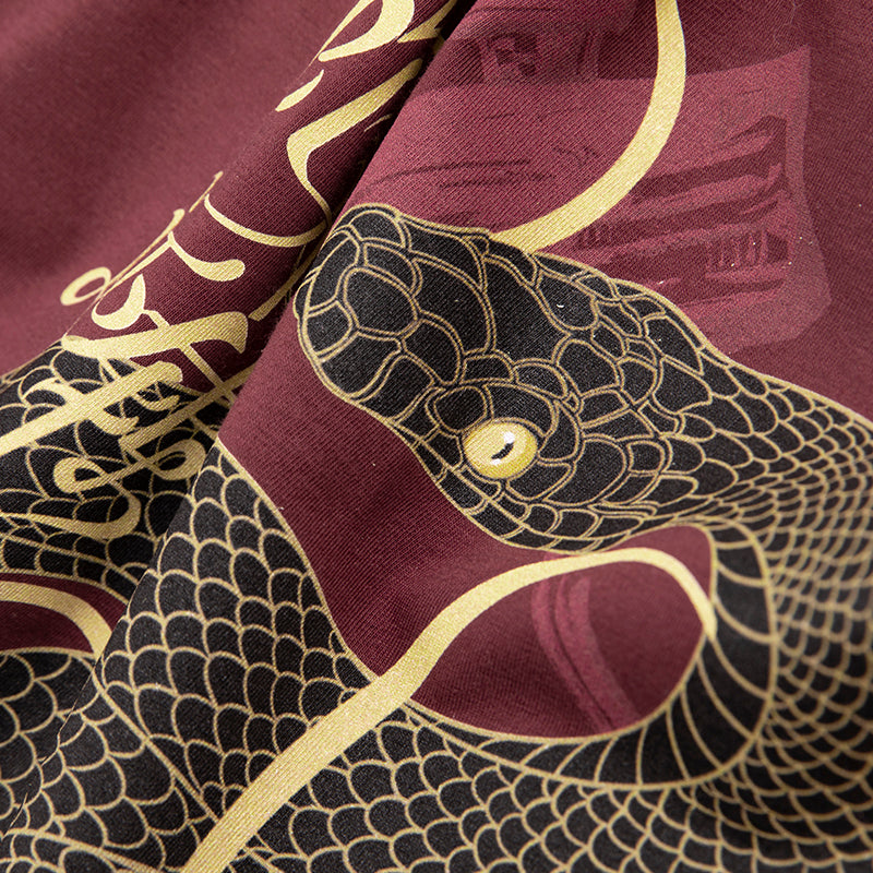 T-shirt unisexe LUXIAOJUN — Édition limitée Année du Serpent (Bordeaux)