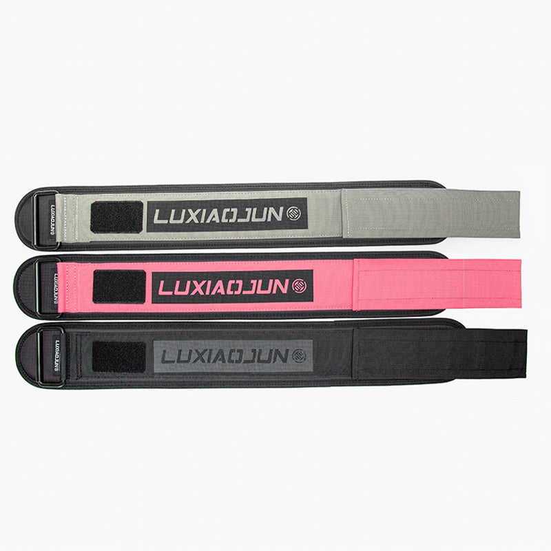 Ceinture d'haltérophilie en nylon LUXIAOJUN 4″ Gris