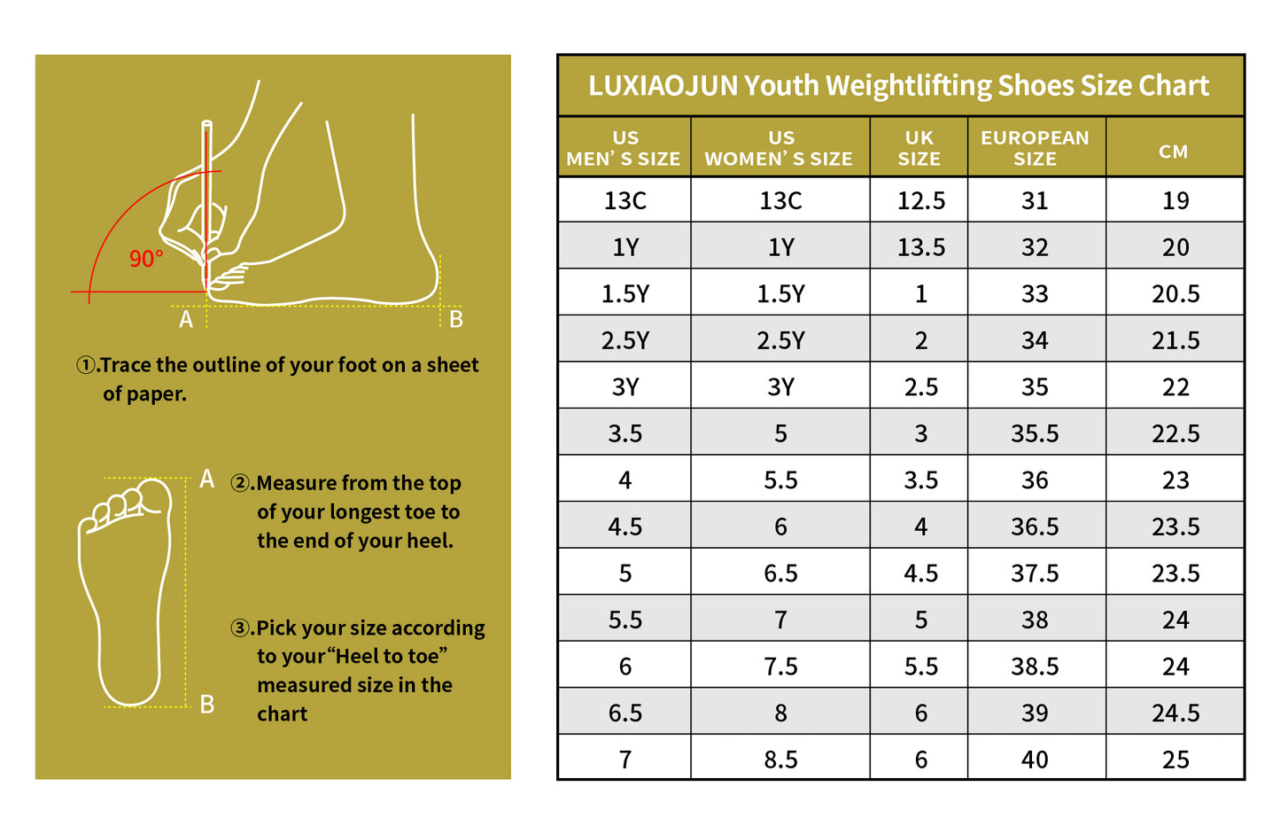 LUXIAOJUN – Chaussures d’haltérophilie Enfant “Magic Comet”