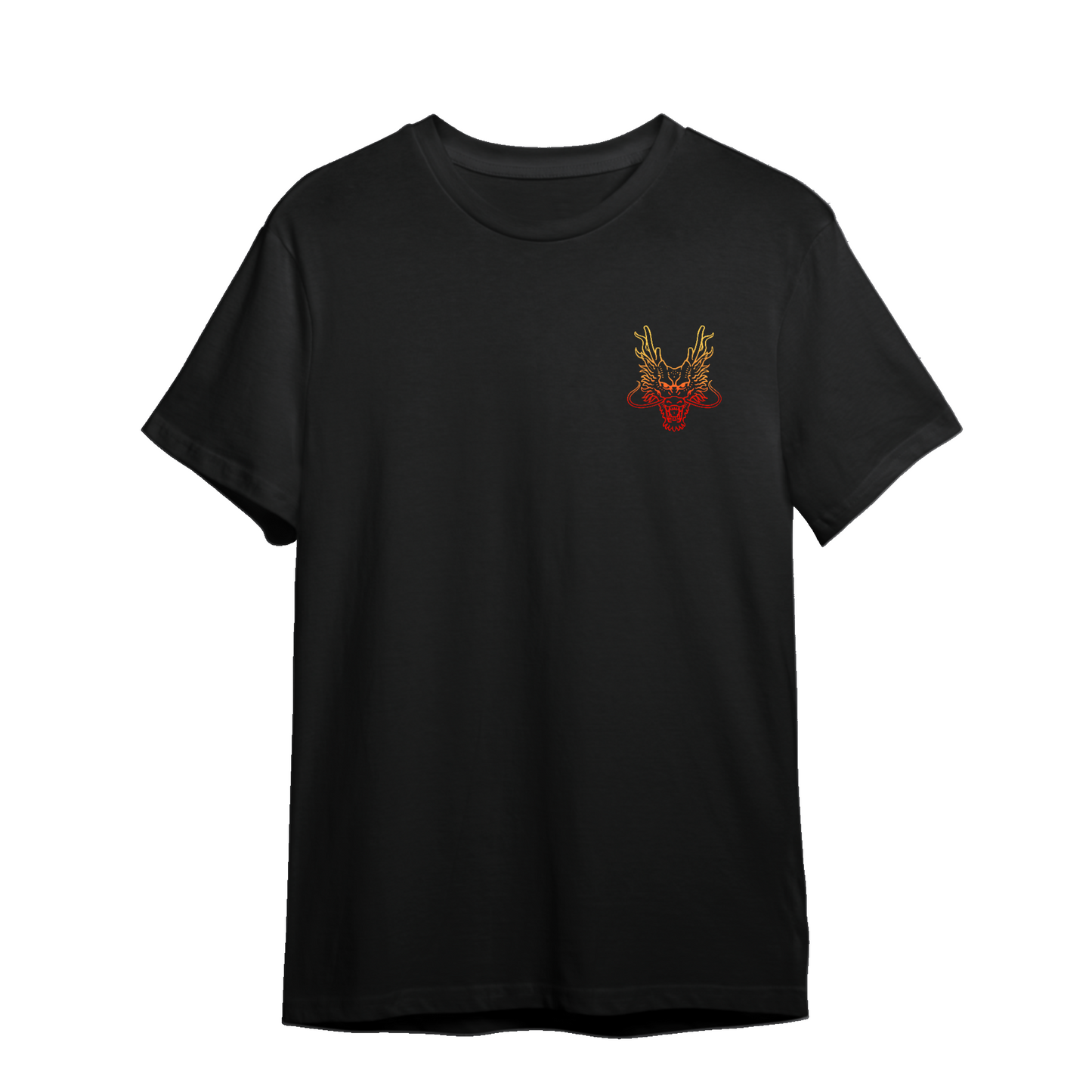 T-shirt oversize unisexe LUXIAOJUN - Dragon Power Noir