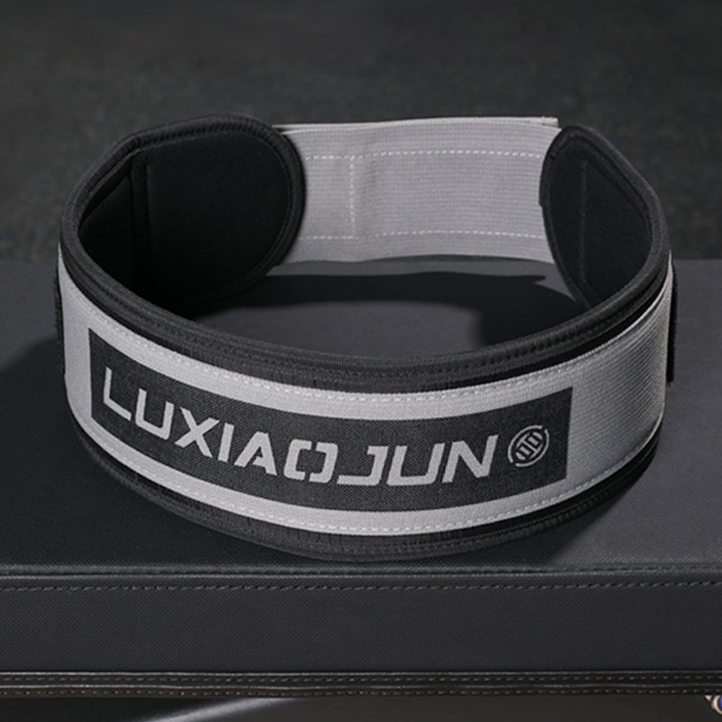 Ceinture d'haltérophilie en nylon LUXIAOJUN 4″ Gris