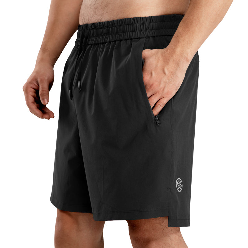LUXIAOJUN – Short de sport léger et à séchage rapide pour homme 9″ Noir