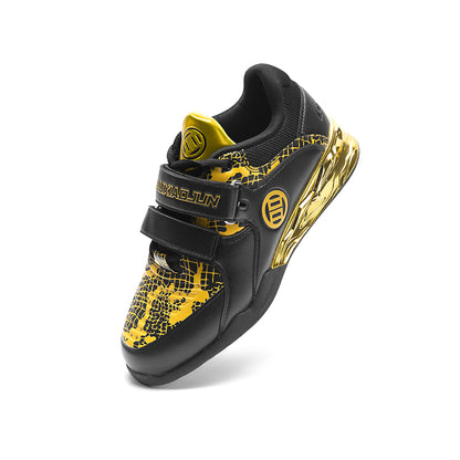 LUXIAOJUN Gewichtheberschuhe – Schwarz & Gold (Schlangen-Edition)