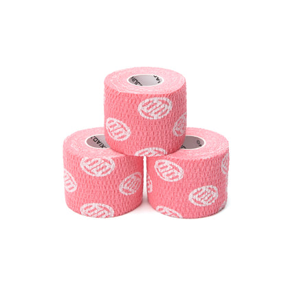 LUXIAOJUN Daumen-Tape für Gewichtheben (Hook Grip) – elastisches, kohäsives Band, 3er-Pack, Rosa
