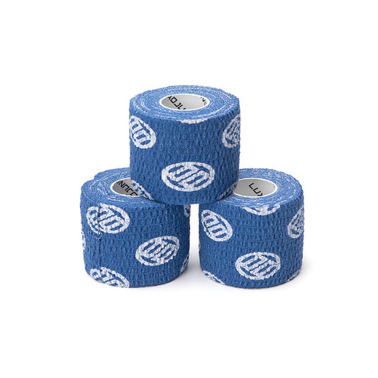 LUXIAOJUN Tape pouce haltérophilie (Hook Grip)- bande cohésive élastique, lot de 3 Bleu
