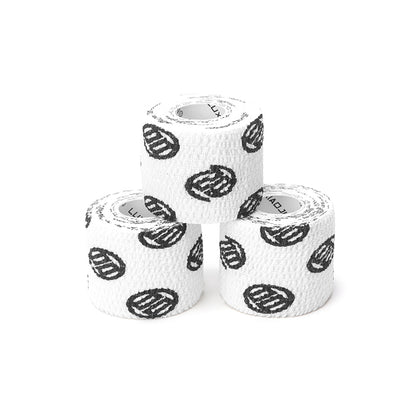 LUXIAOJUN Daumenband für Gewichtheben (Hook Grip) – kohäsives, elastisches Band, 3er-Pack Weiß