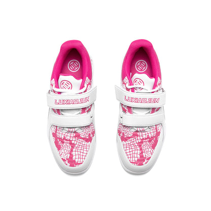 LUXIAOJUN Gewichtheberschuhe – Pink & Weiß (Schlangen-Edition)