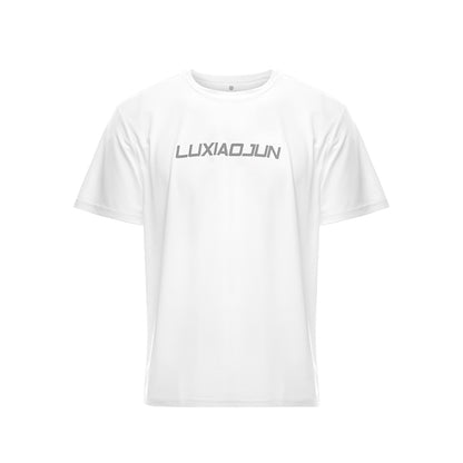 LUXIAOJUN Herren Performance T-Shirt Weiß Daily Essentials Weiß