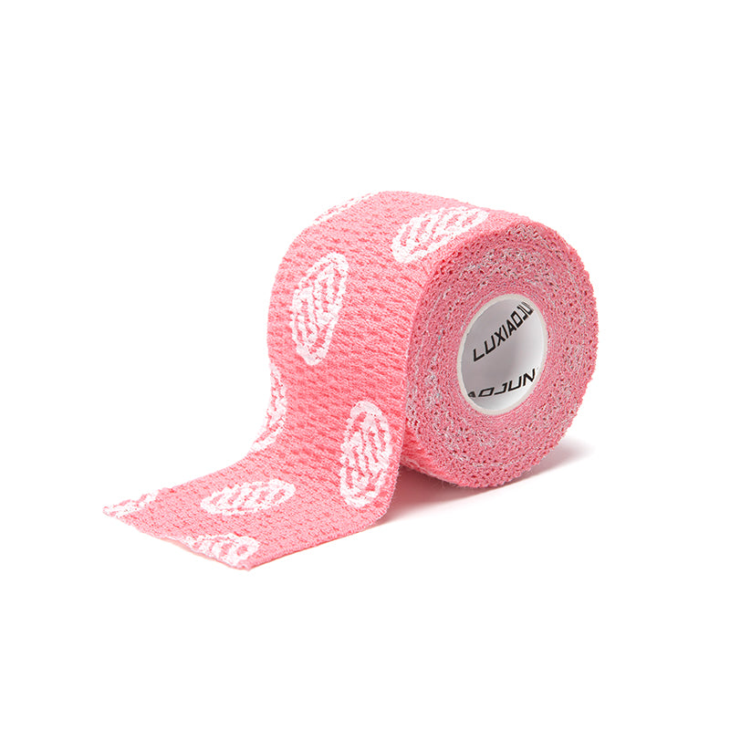 LUXIAOJUN Tape pouce haltérophilie (Hook Grip)- bande cohésive élastique, lot de 3 Rose