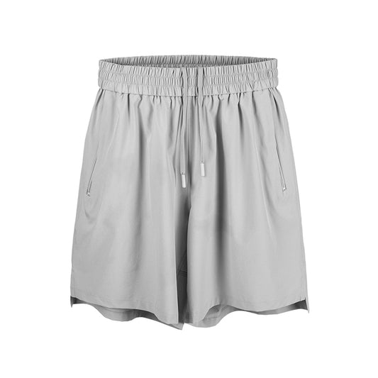 LUXIAOJUN Short de sport homme léger et à séchage rapide 9″ Gris