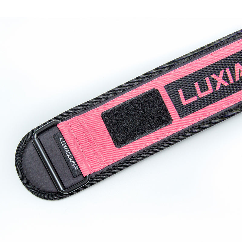 Ceinture d'haltérophilie en nylon LUXIAOJUN 4″ Rose