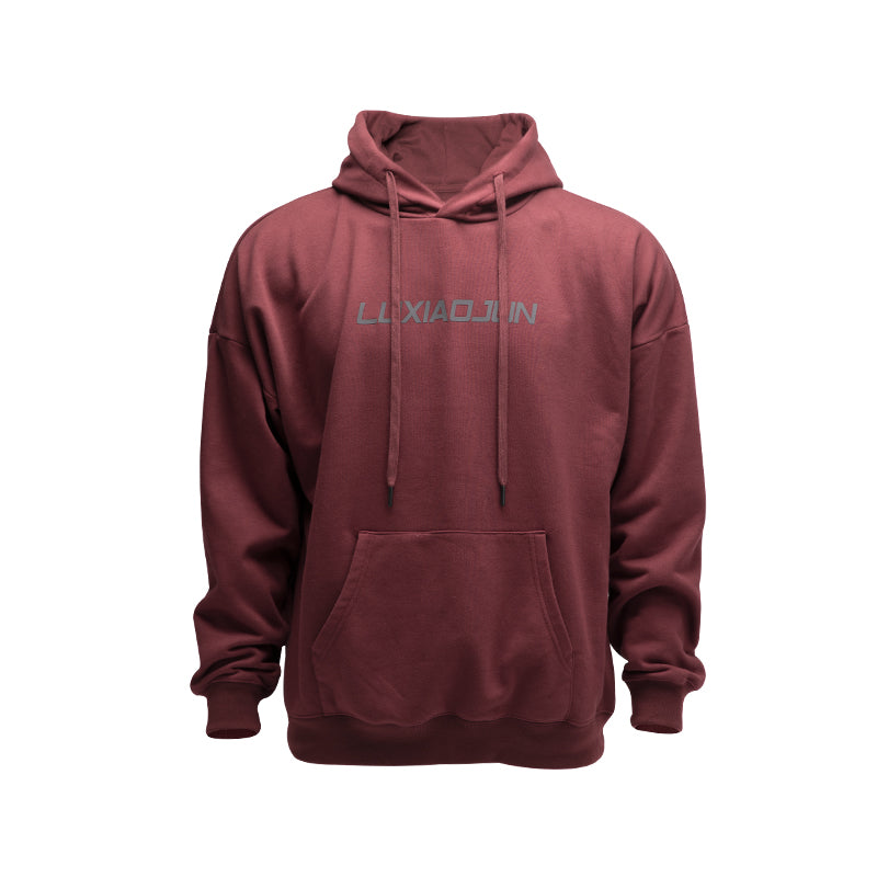 Sweat à capuche oversize unisexe LUXIAOJUN – Sportswear Essentials Bordeaux