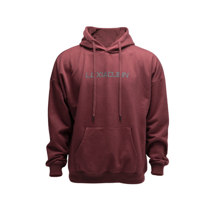 Unisexer Oversize-Hoodie LUXIAOJUN – Sportswear Essentials Burgunderrot