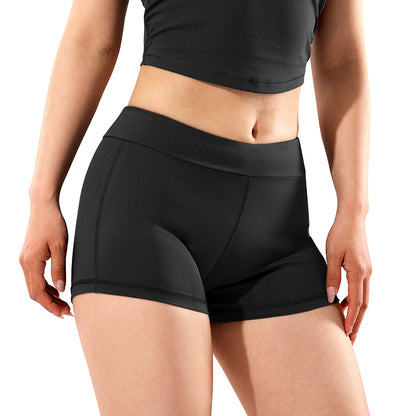 LUXIAOJUN Pro Sportswear – Trainingsshorts für Damen, Schwarz
