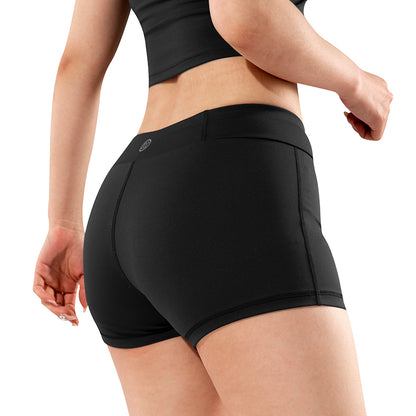 LUXIAOJUN Pro Sportswear – Trainingsshorts für Damen, Schwarz