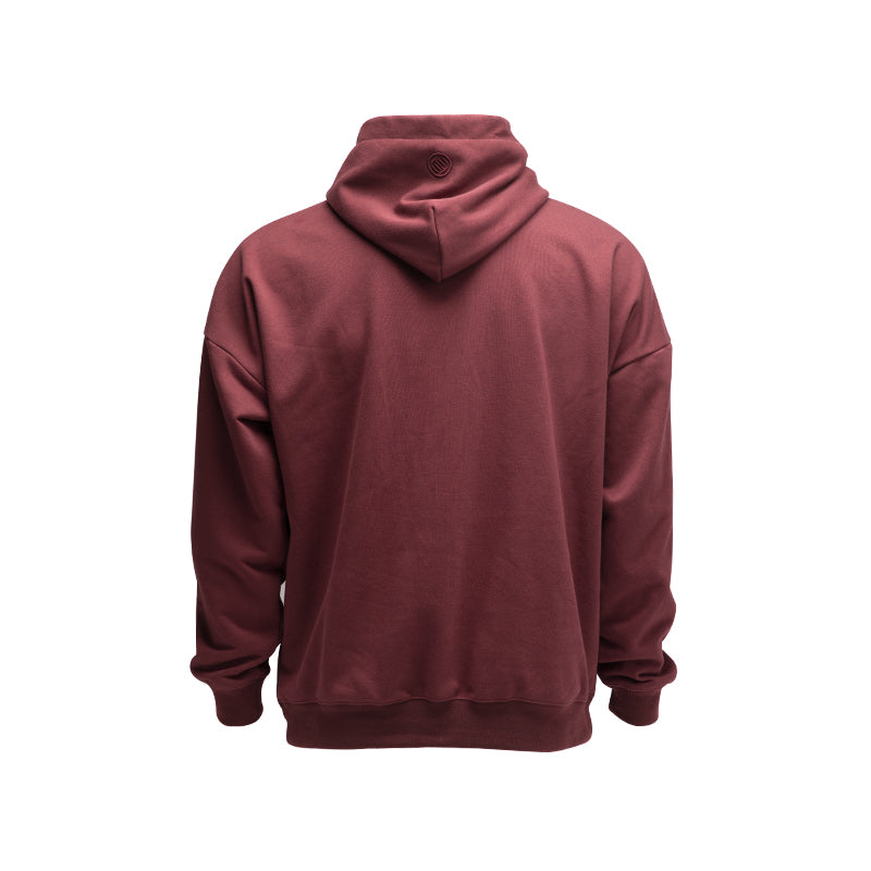 Sweat à capuche oversize unisexe LUXIAOJUN – Sportswear Essentials Bordeaux