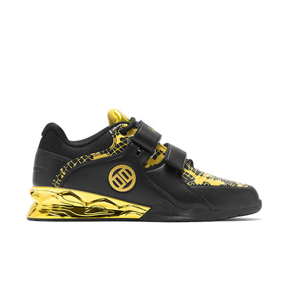 LUXIAOJUN Gewichtheberschuhe – Schwarz & Gold (Schlangen-Edition)