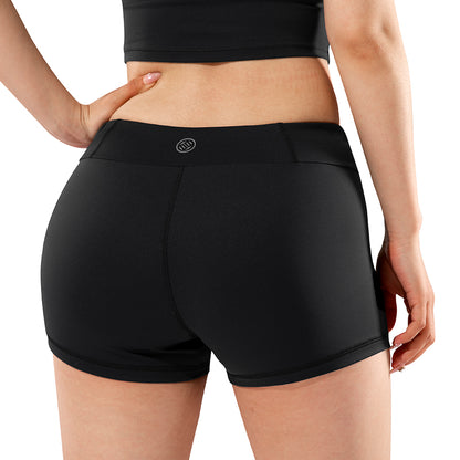 LUXIAOJUN Pro Sportswear – Trainingsshorts für Damen, Schwarz