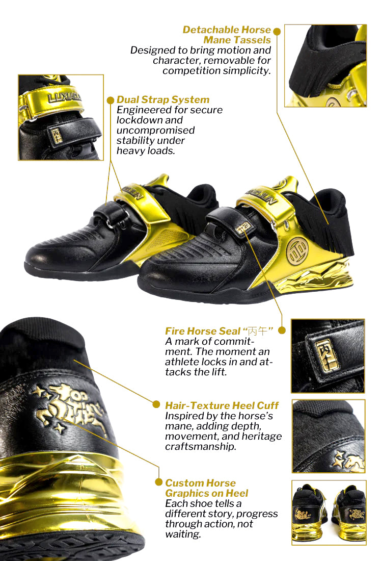 LUXIAOJUN Chaussures d’haltérophilie – Édition limitée Année du Cheval