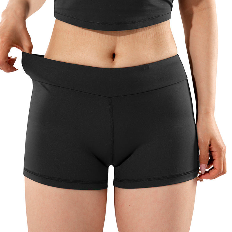 LUXIAOJUN Pro Sportswear – Short d’entraînement femme Noir