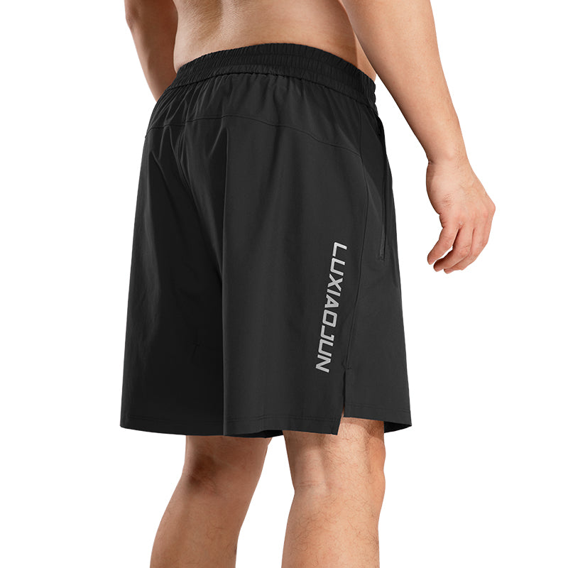 LUXIAOJUN – Short de sport léger et à séchage rapide pour homme 9″ Noir