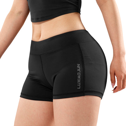 LUXIAOJUN Pro Sportswear – Trainingsshorts für Damen, Schwarz