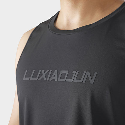 LUXIAOJUN Daily Essentials Performance Tanktop für Herren, Schwarz
