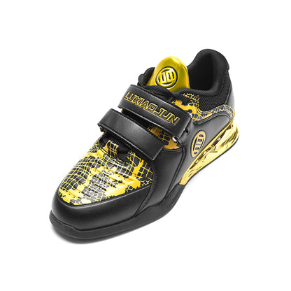 LUXIAOJUN Gewichtheberschuhe – Schwarz & Gold (Schlangen-Edition)