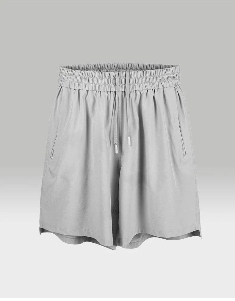 LUXIAOJUN Short de sport homme léger et à séchage rapide 9″ Gris