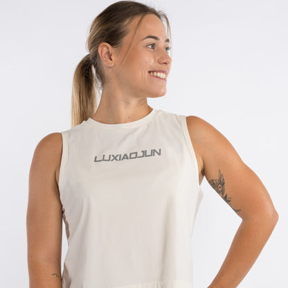LUXIAOJUN Daily Essentials Crop Top Performance Femme Blanc