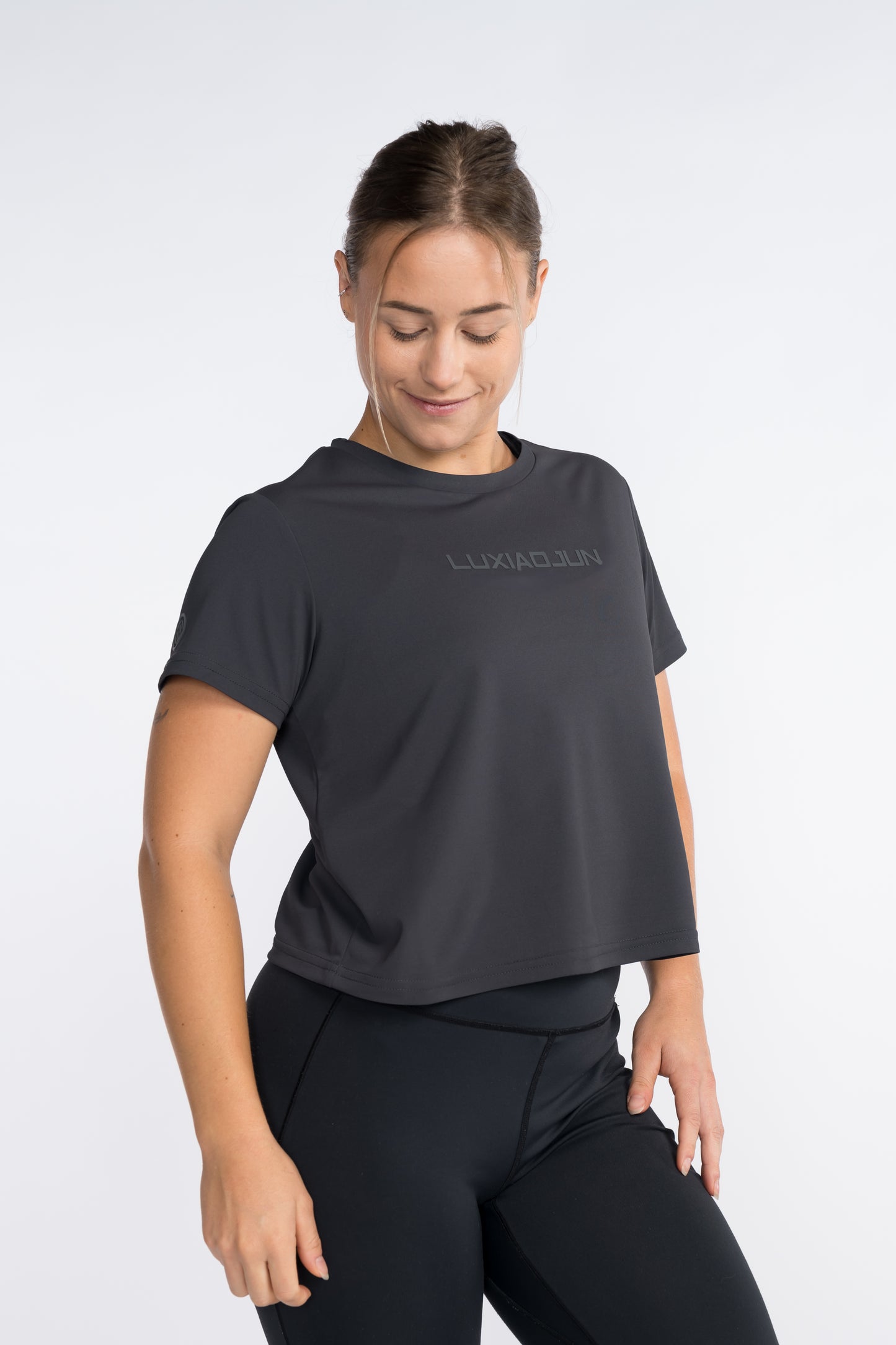 T-shirt de sport femme LUXIAOJUN noir – Collection Essentiels du quotidien Noir