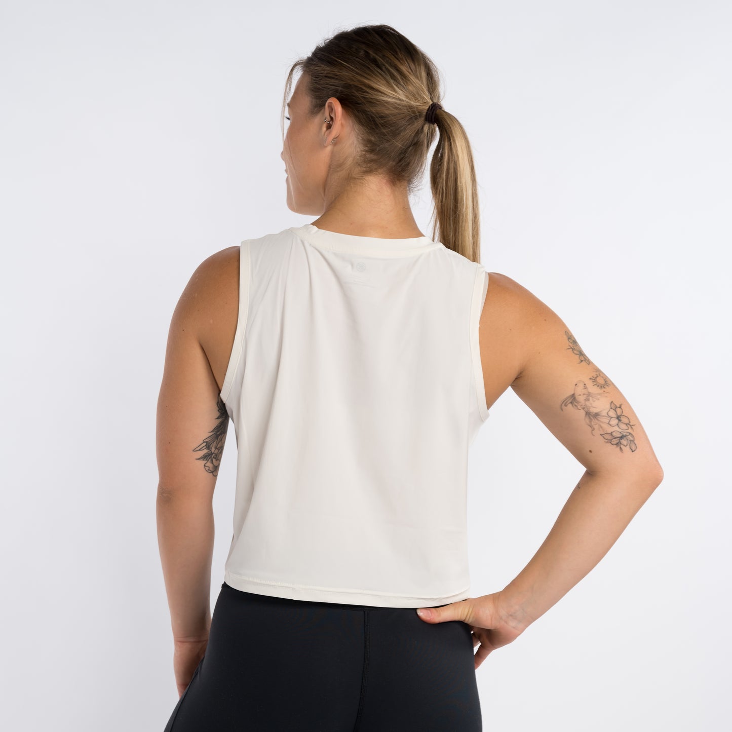 LUXIAOJUN Daily Essentials Crop Top Performance Femme Blanc