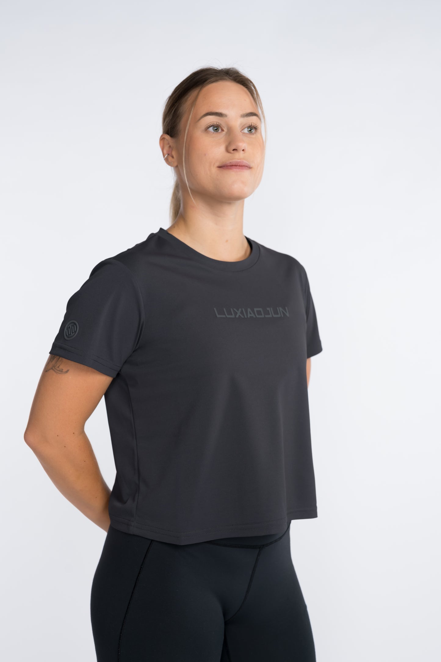 T-shirt de sport femme LUXIAOJUN noir – Collection Essentiels du quotidien Noir