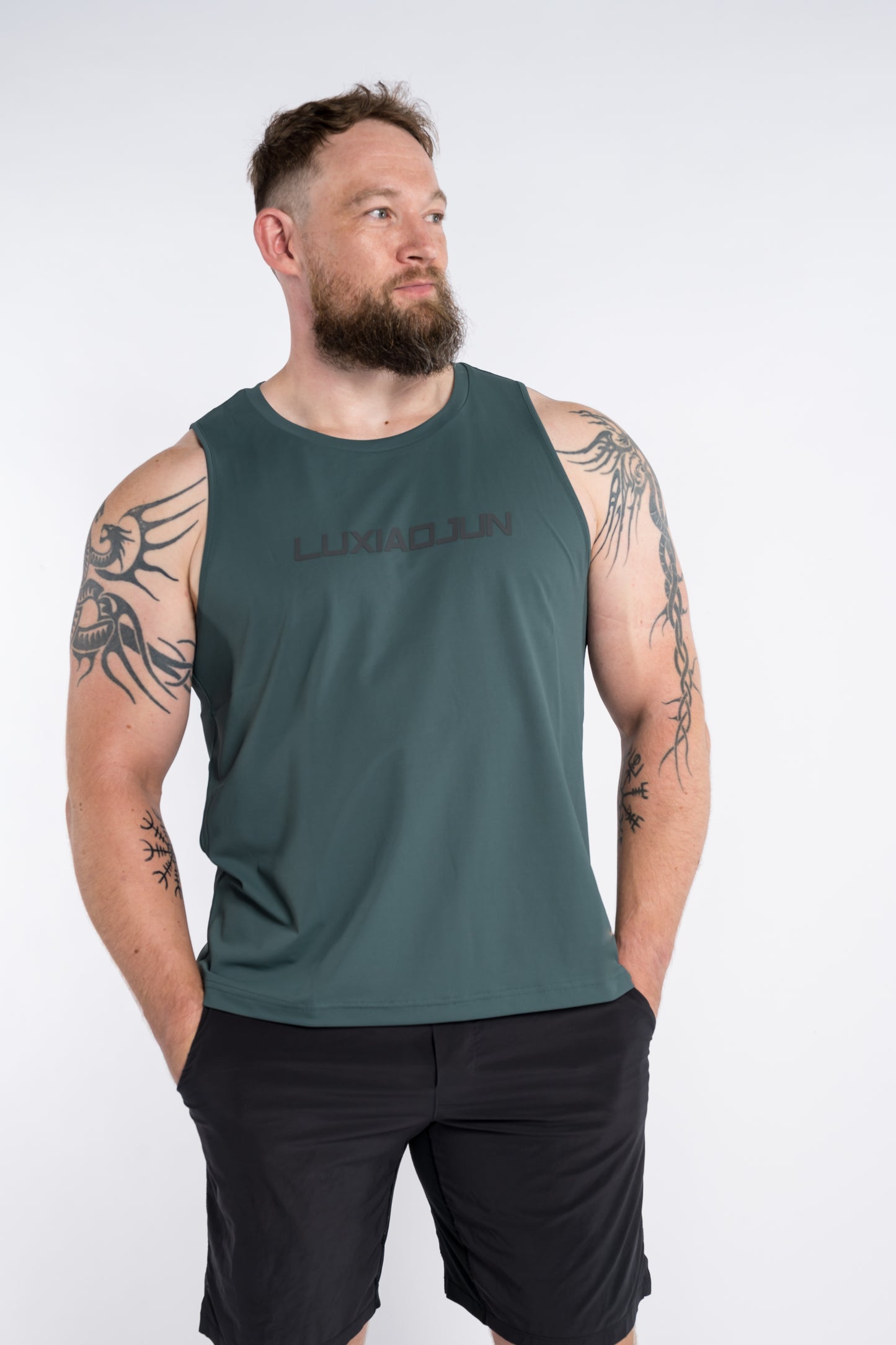 LUXIAOJUN Daily Essentials Débardeur de performance pour homme Vert