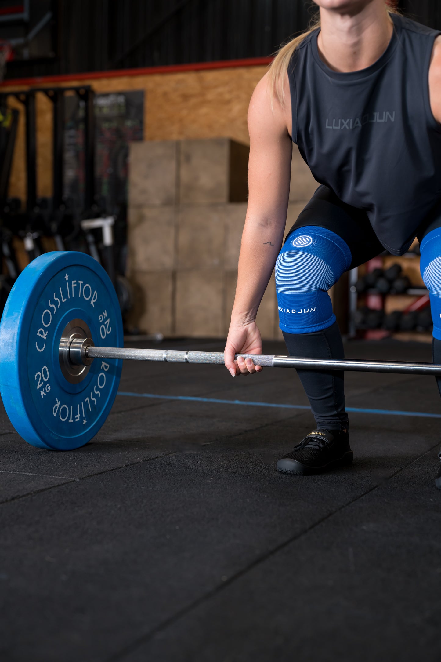 Genouillères LUXIAOJUN  Weightlifting Essentials C81 Bleu