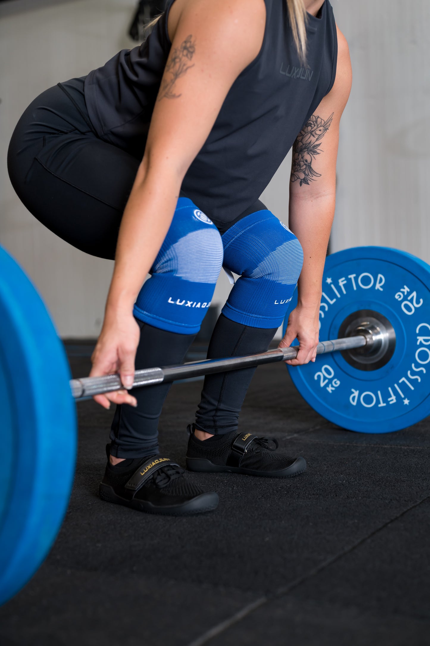 Genouillères LUXIAOJUN  Weightlifting Essentials C81 Bleu