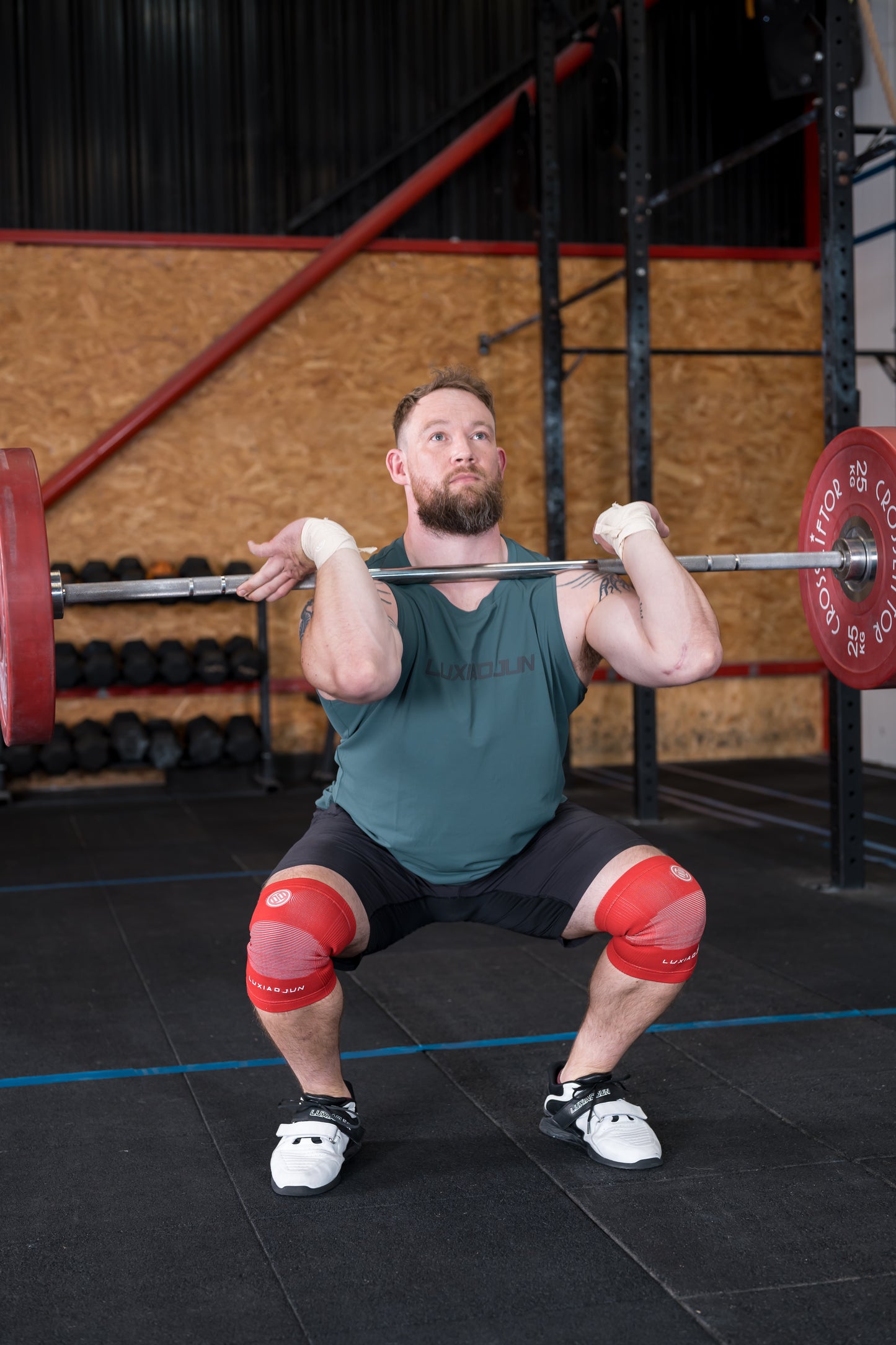 Genouillères LUXIAOJUN  Weightlifting Essentials C81 Rouge