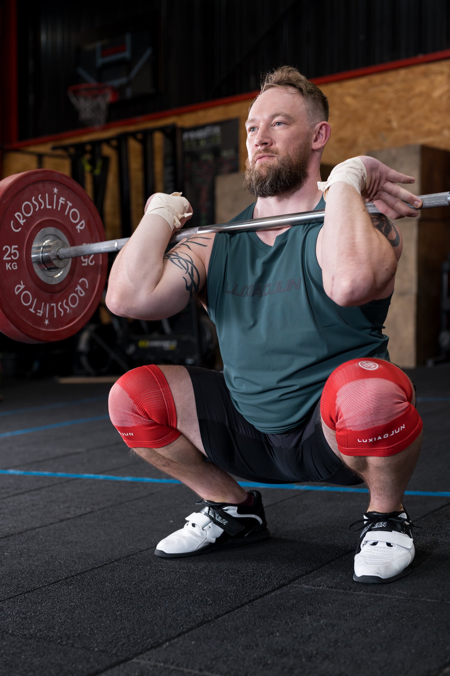 Genouillères LUXIAOJUN  Weightlifting Essentials C81 Rouge