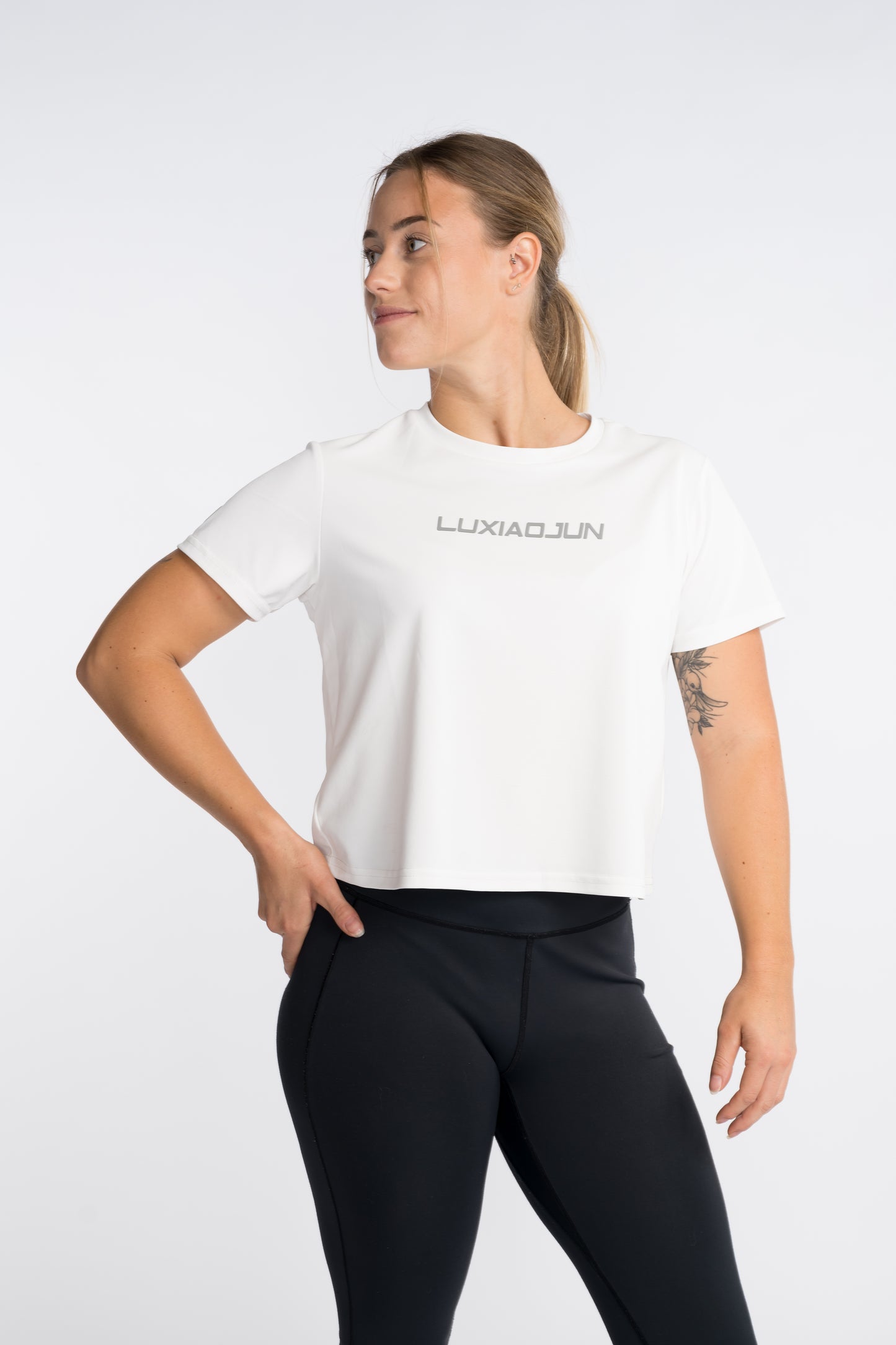 T-shirt de sport femme LUXIAOJUN blanc – Collection Essentiels du quotidien Blanc
