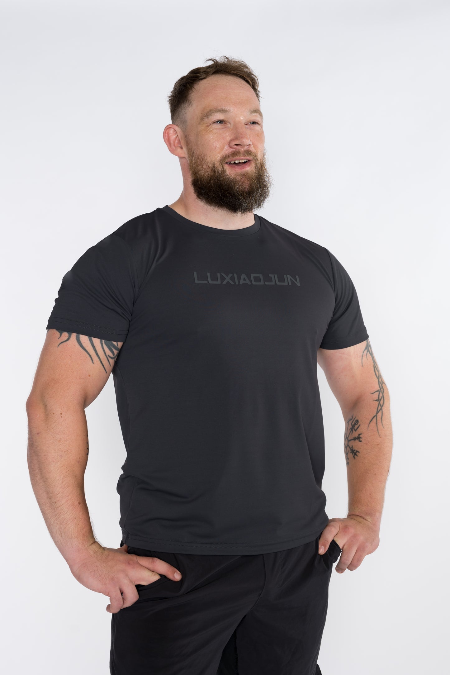 T-shirt de performance homme LUXIAOJUN noir Daily Essentials Noir
