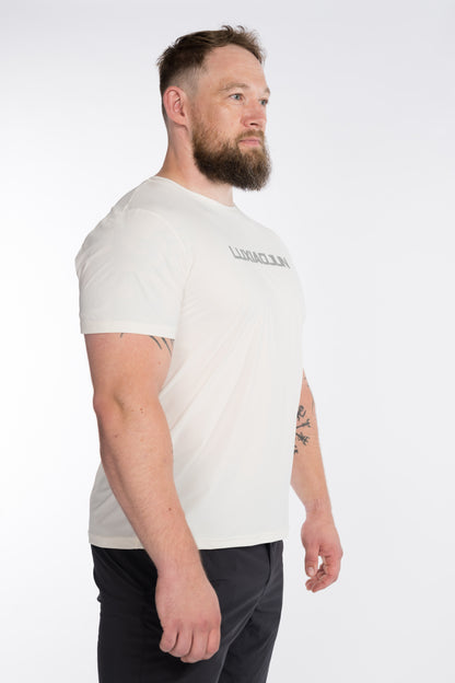 LUXIAOJUN Herren Performance T-Shirt Weiß Daily Essentials Weiß