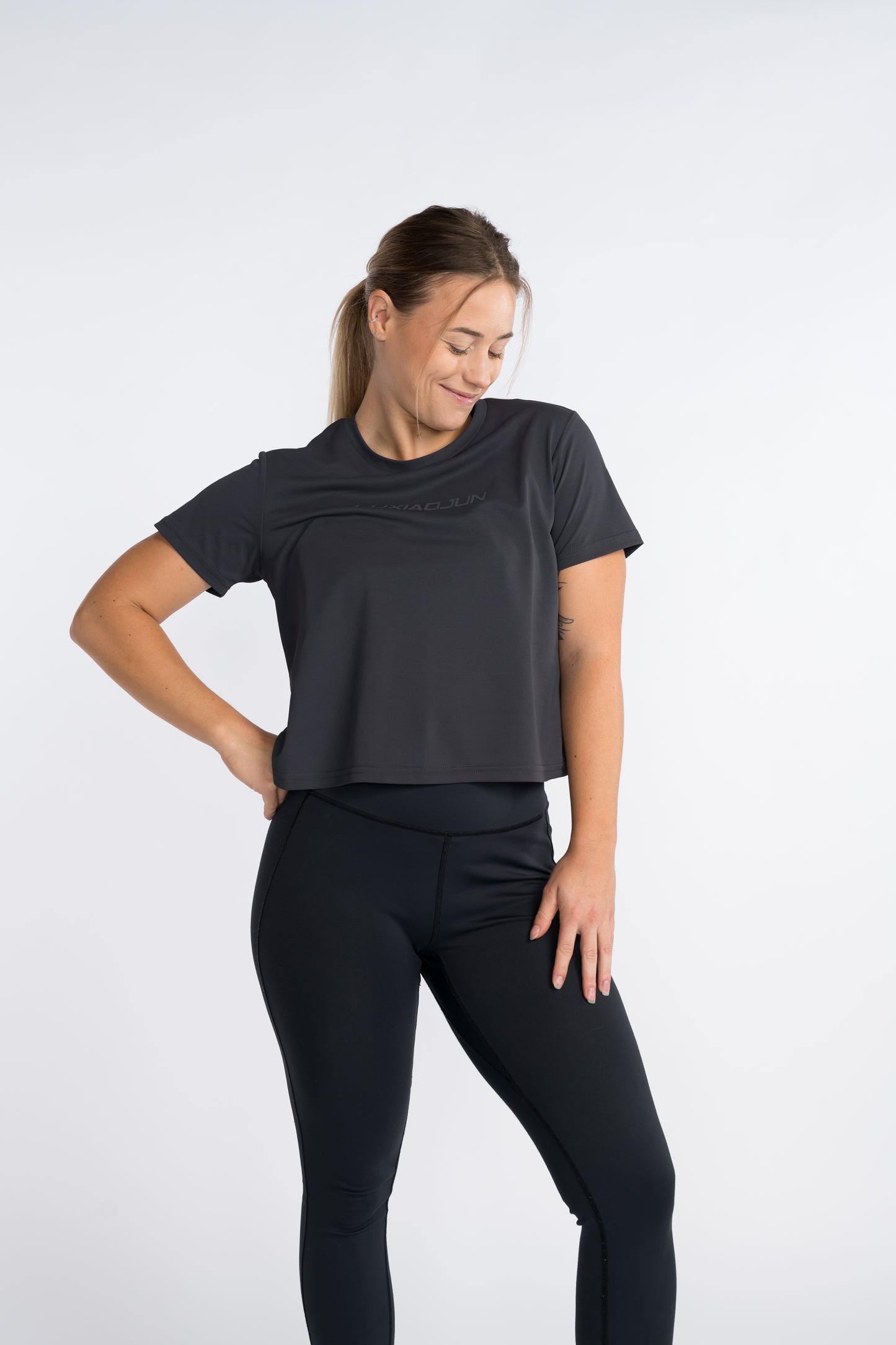T-shirt de sport femme LUXIAOJUN noir – Collection Essentiels du quotidien Noir