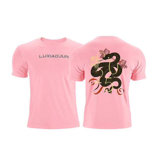 T-shirt unisexe LUXIAOJUN — Édition limitée Année du Serpent (Rose)